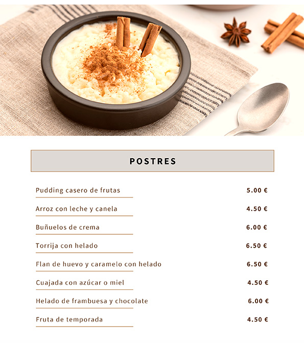 Carta Restaurante Hostal Doña Juana Agreda (Soria)